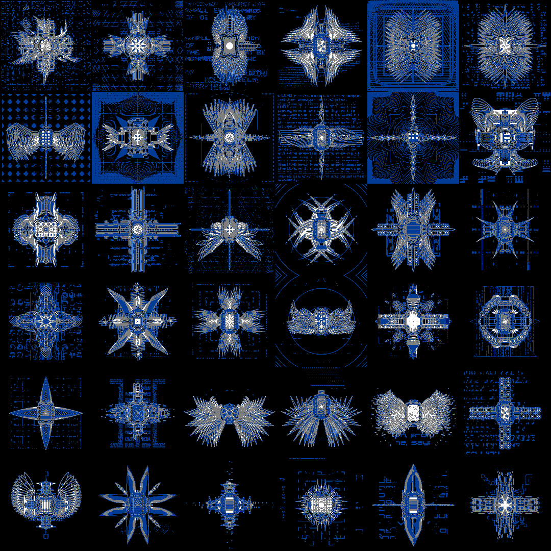 Cross screen angels bundle / 4 packs / 36 loops