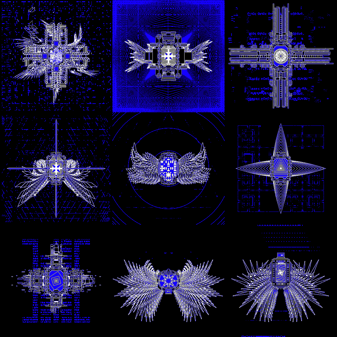 Ray cross screen angels pack / 9 loops