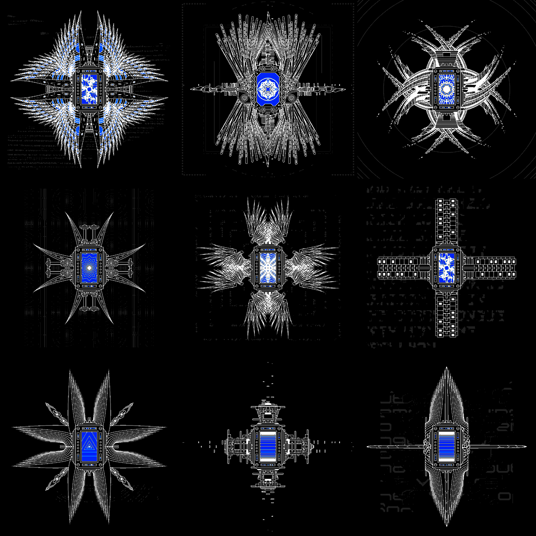 Sacred star screen angels pack / 9 loops