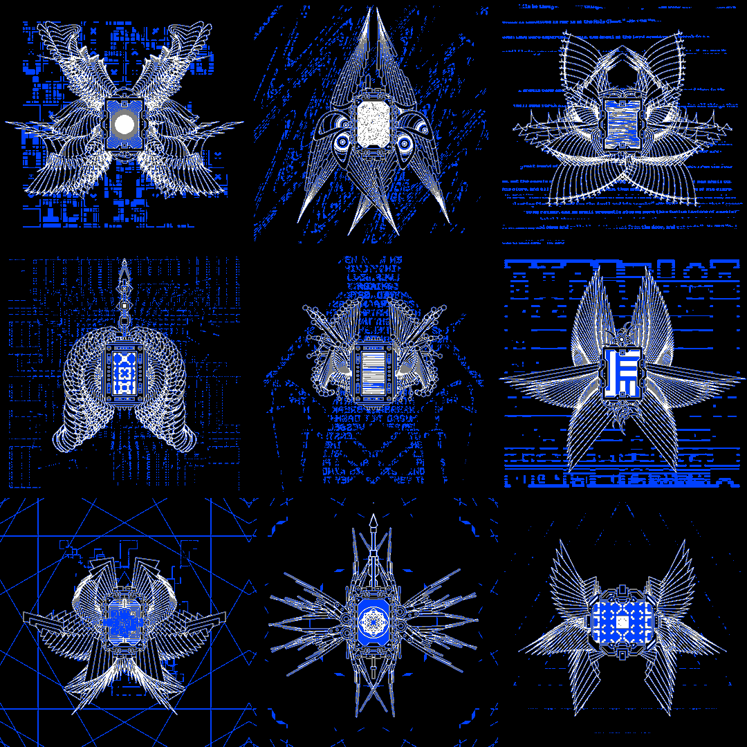 Blue screen angels pack / 9 loops