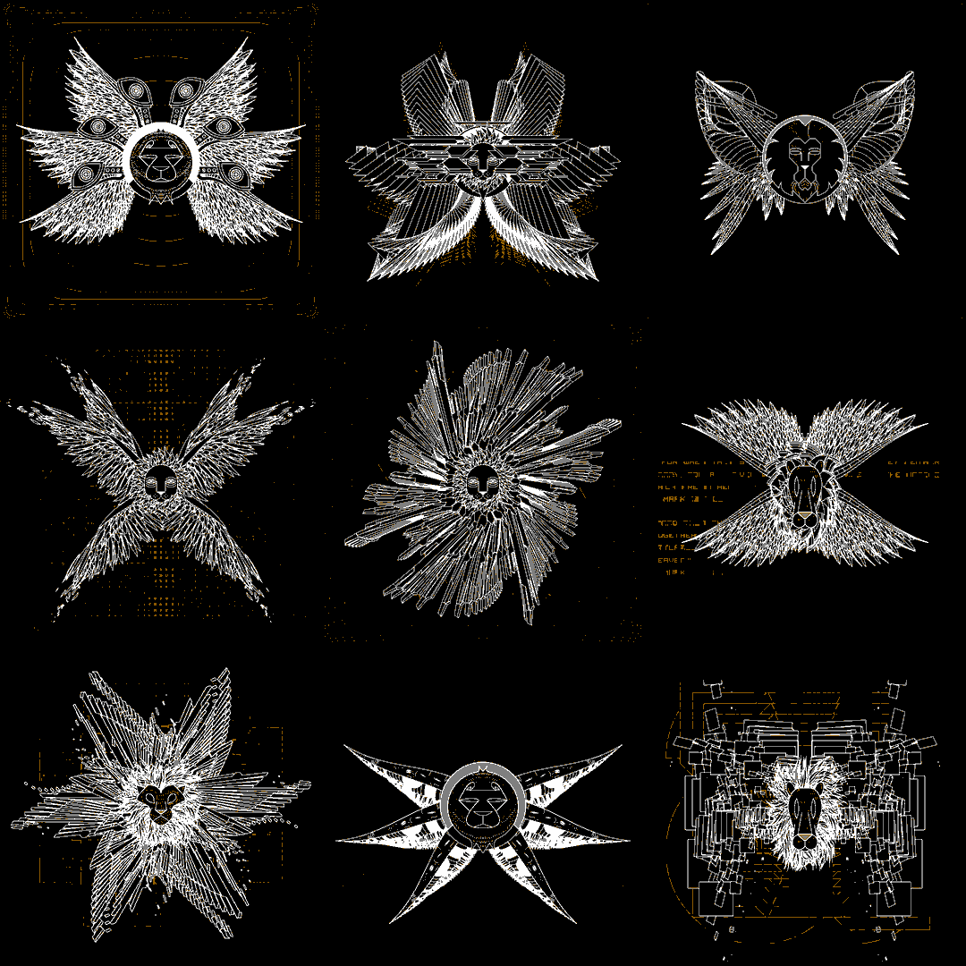 Royal lion angels pack / 9 loops
