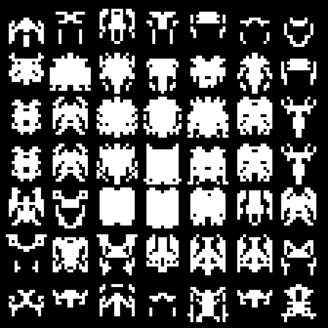 Mu asemic square pattern asset pack / 10 loops