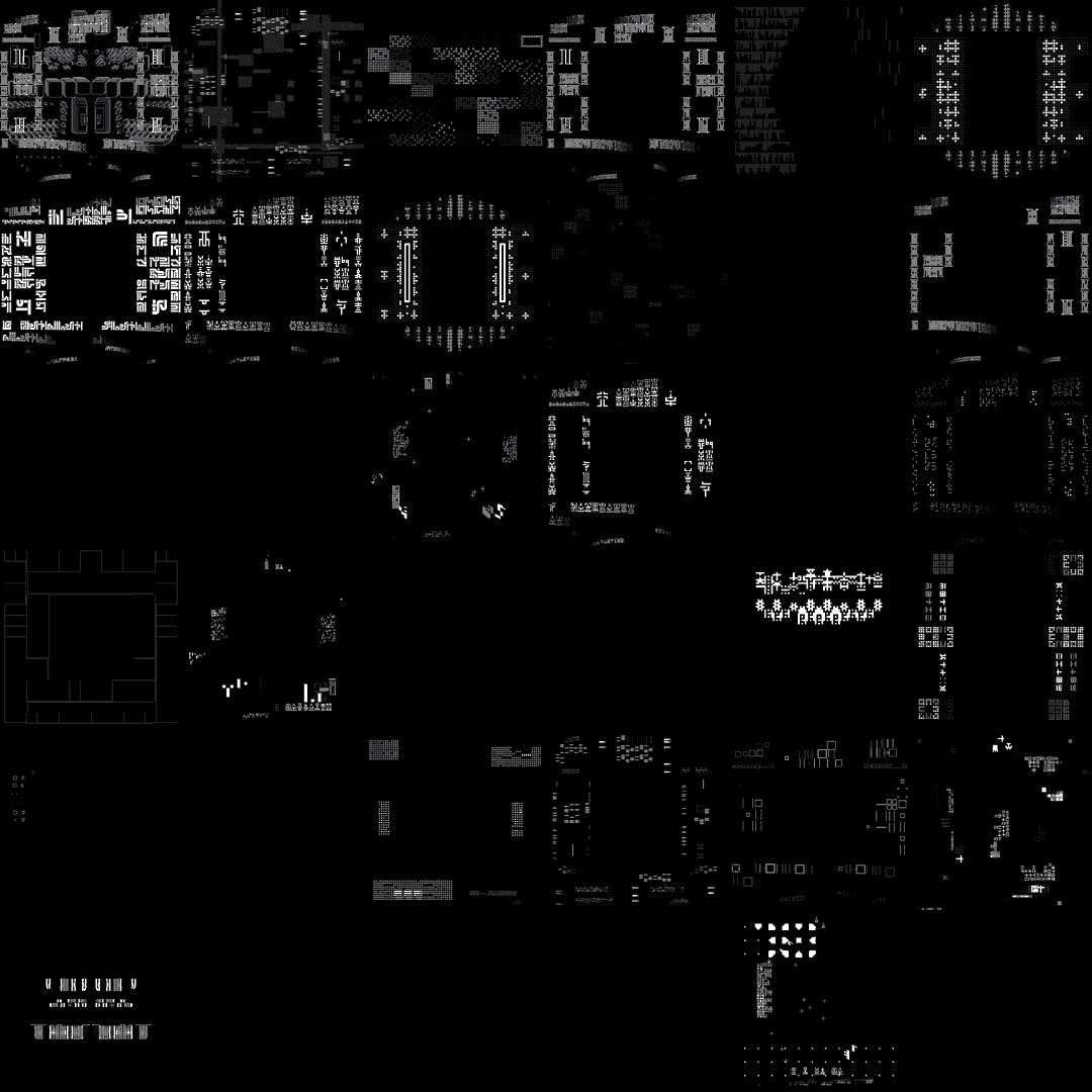 Square overlay alpha asemic asset pack / 41 loops