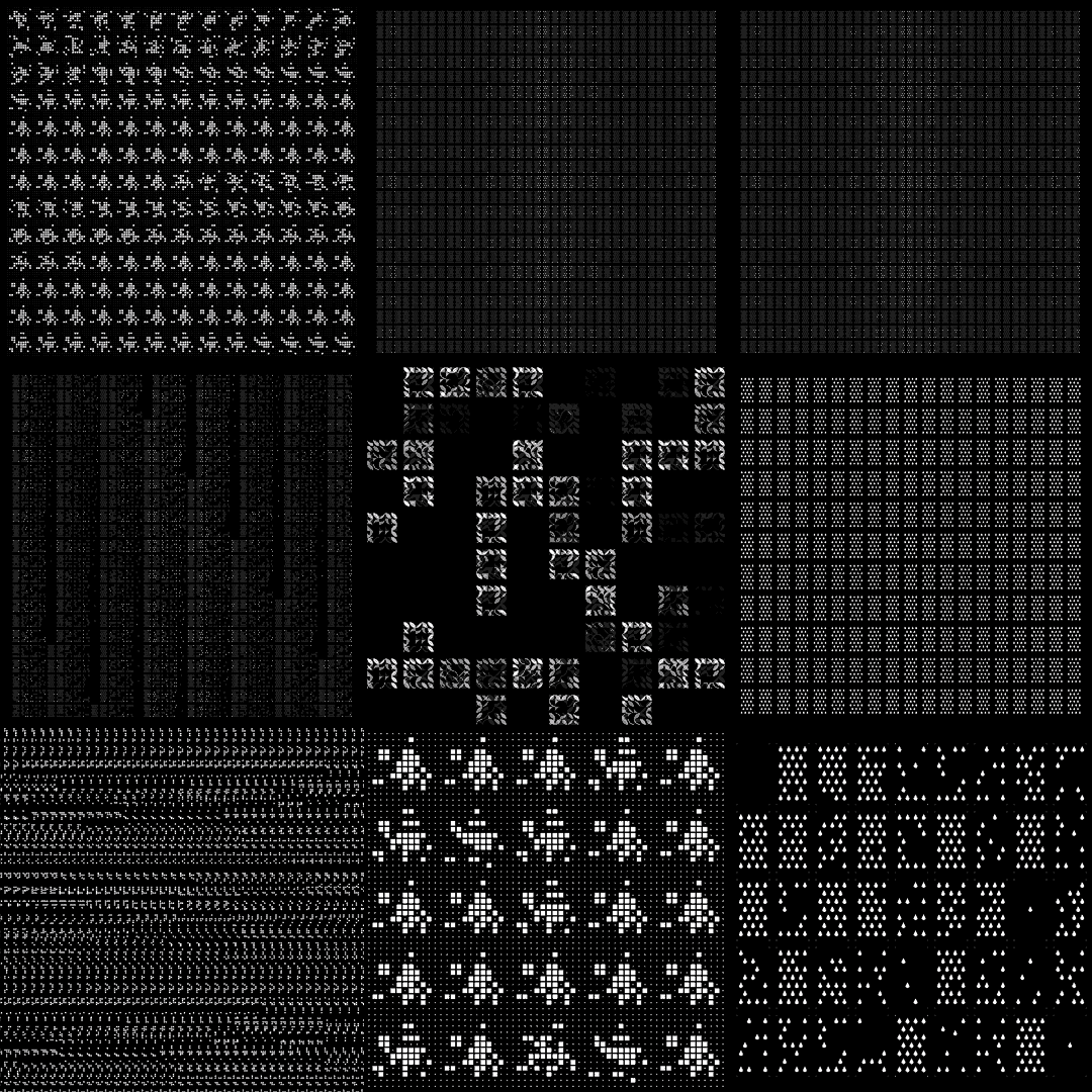 Epsilon asemic square pattern asset pack / 9 loops