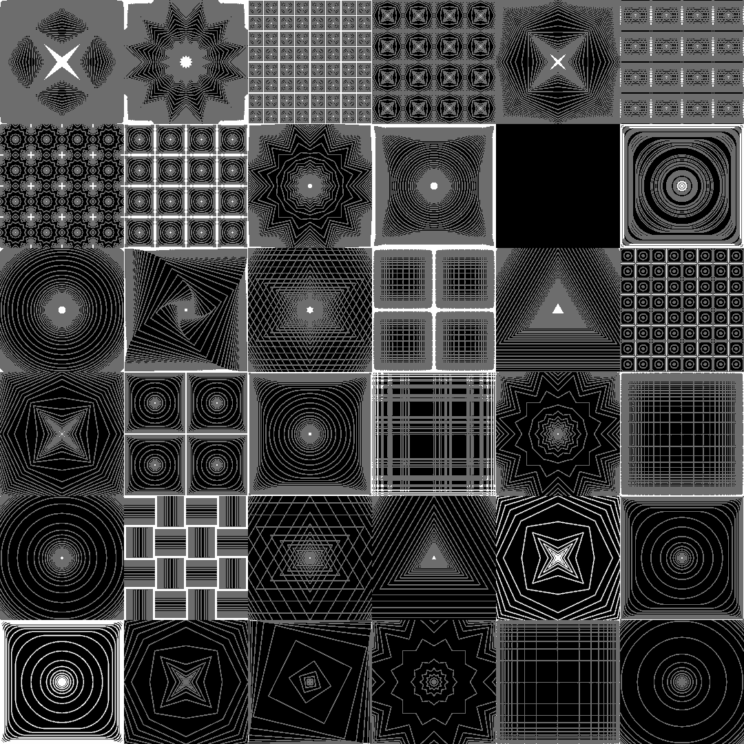 Square pattern asset bundle / 64 loops