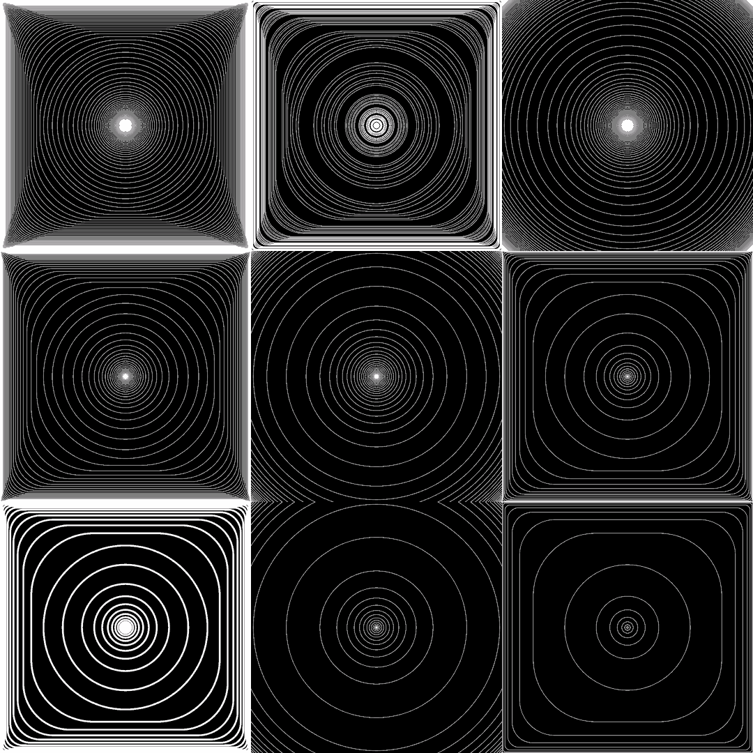 Circular square pattern asset pack / 13 loops