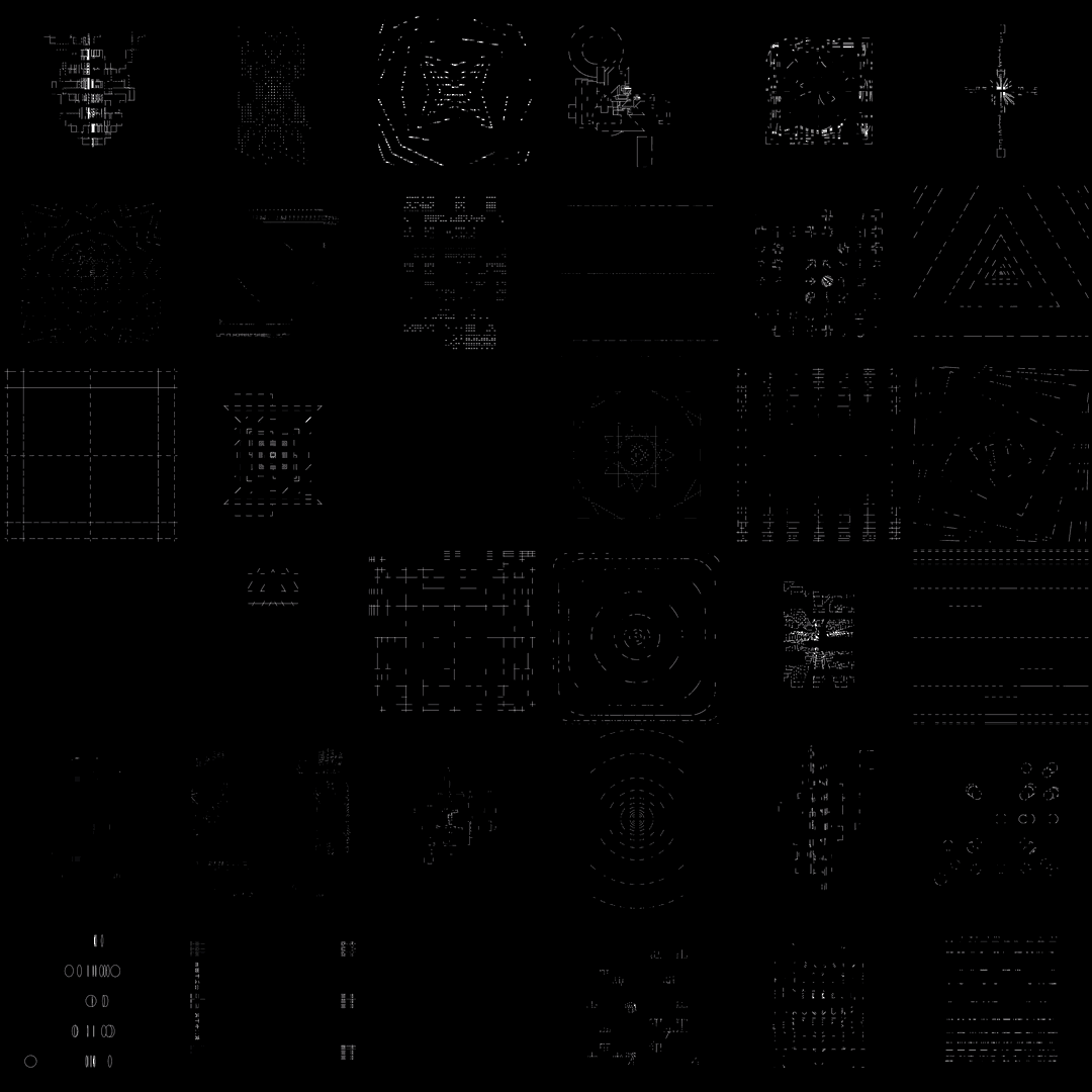 Delta hybrid square pattern asset pack / 59 loops