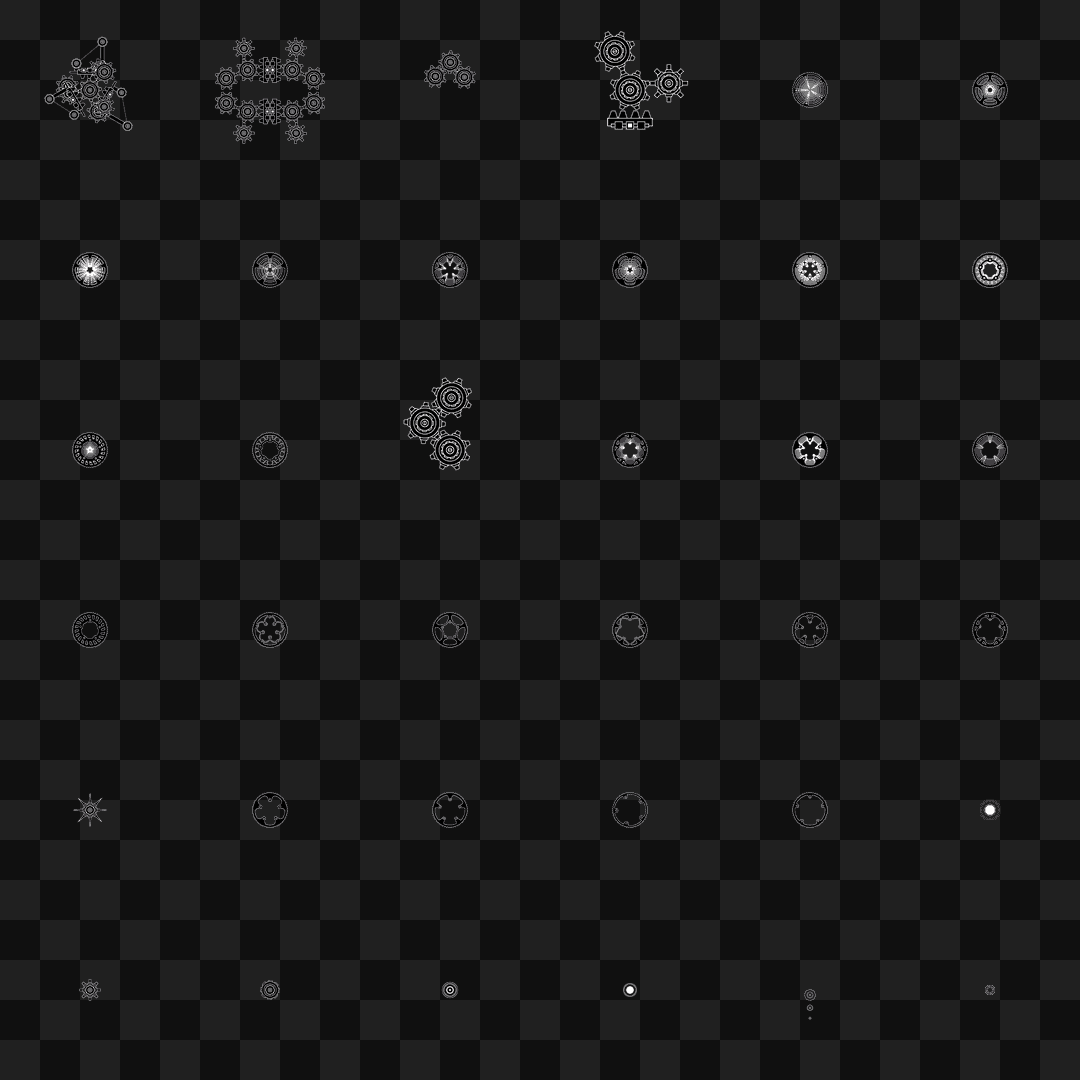Gear face asset pack / 44 loops