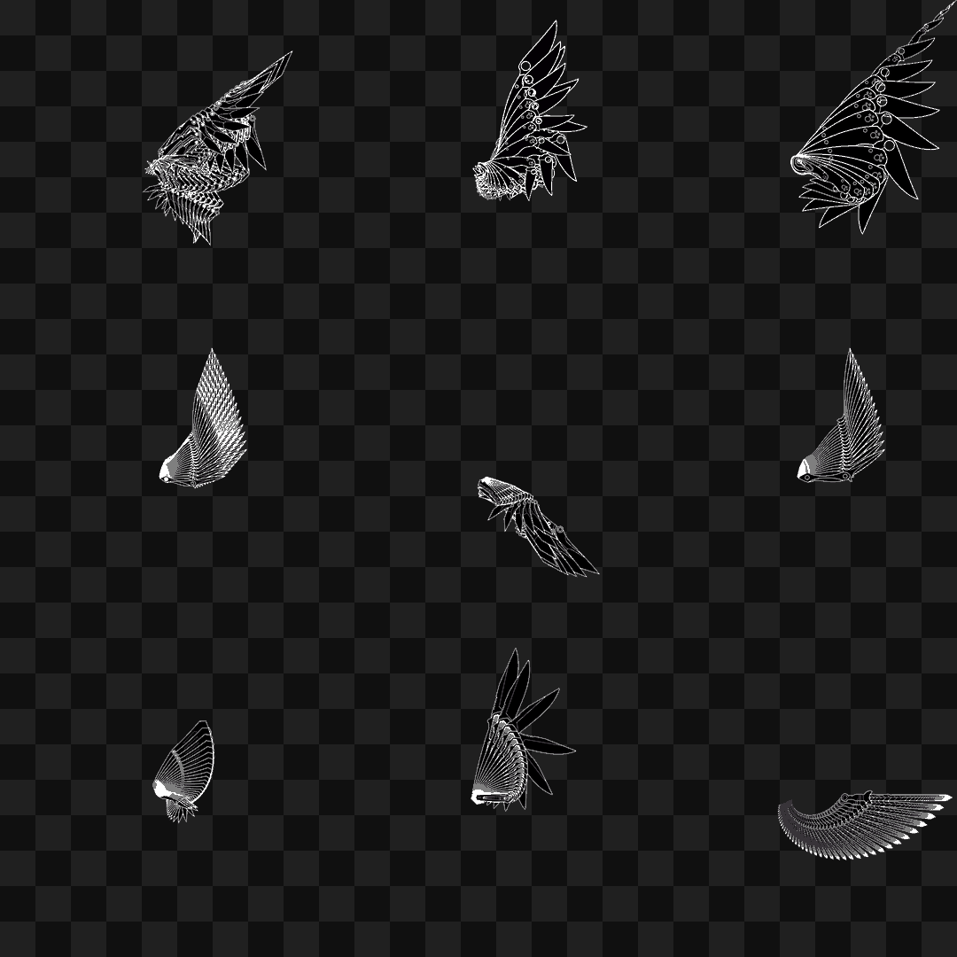 Blade flap wing asset pack / 22 loops
