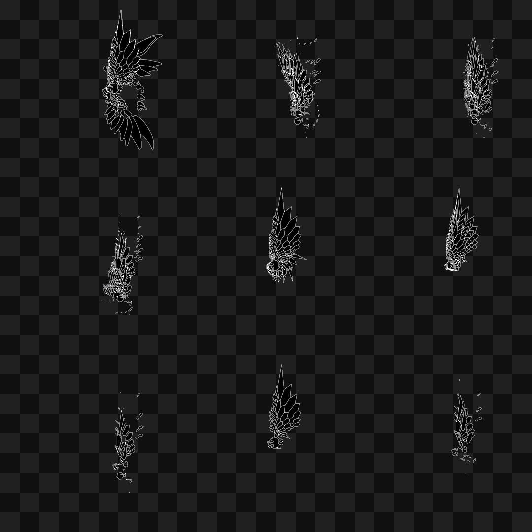 Craft flap wing asset pack / 11 loops