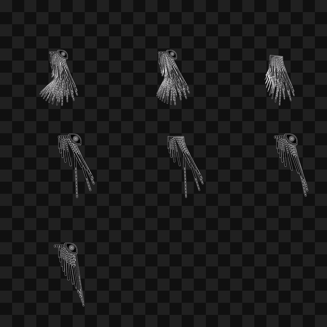 Eyelight flap wing asset pack / 7 loops