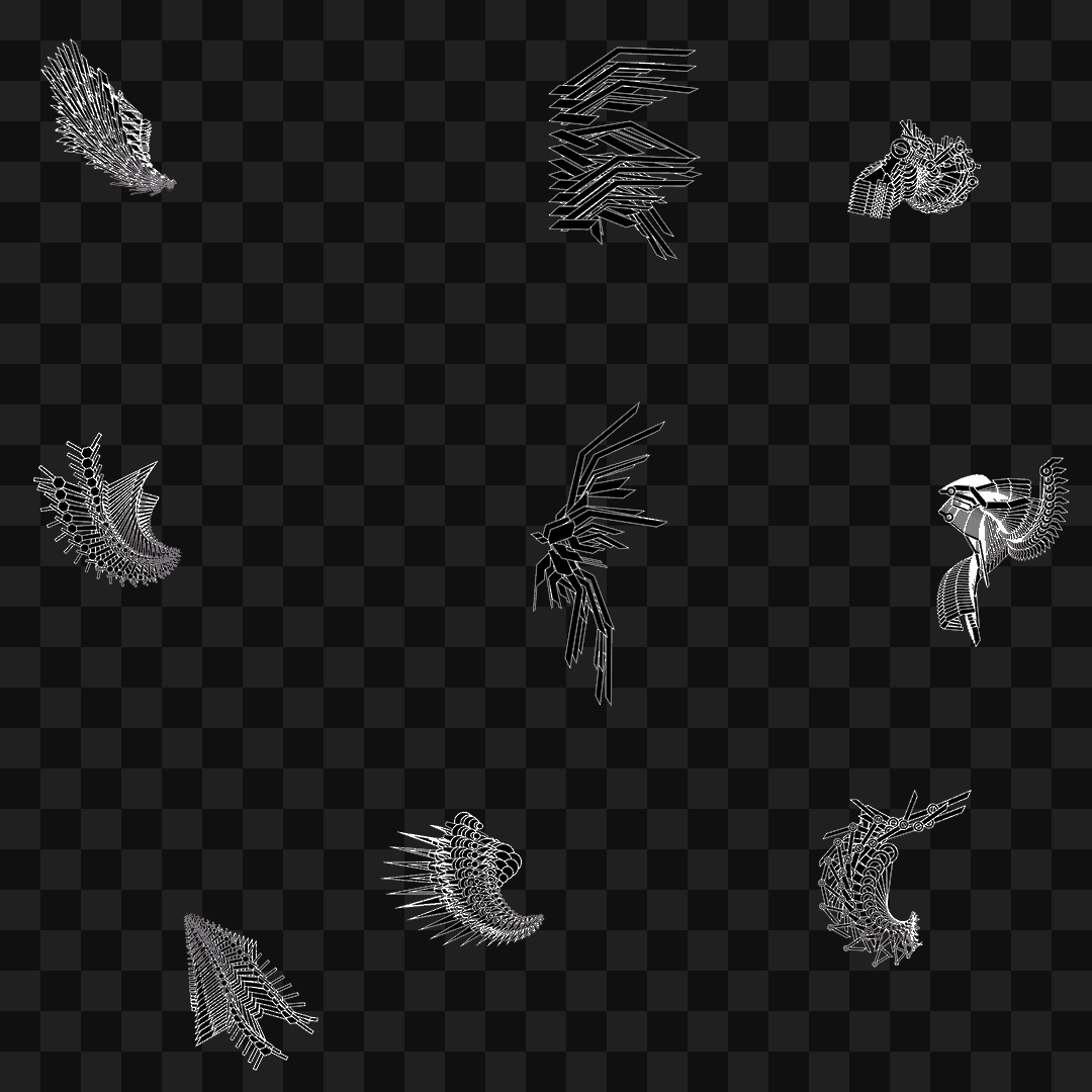 Mech flap wing asset pack / 17 loops