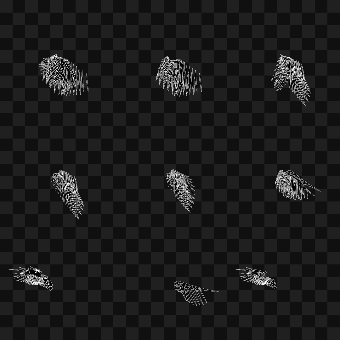 Static flap wing asset pack / 16 loops