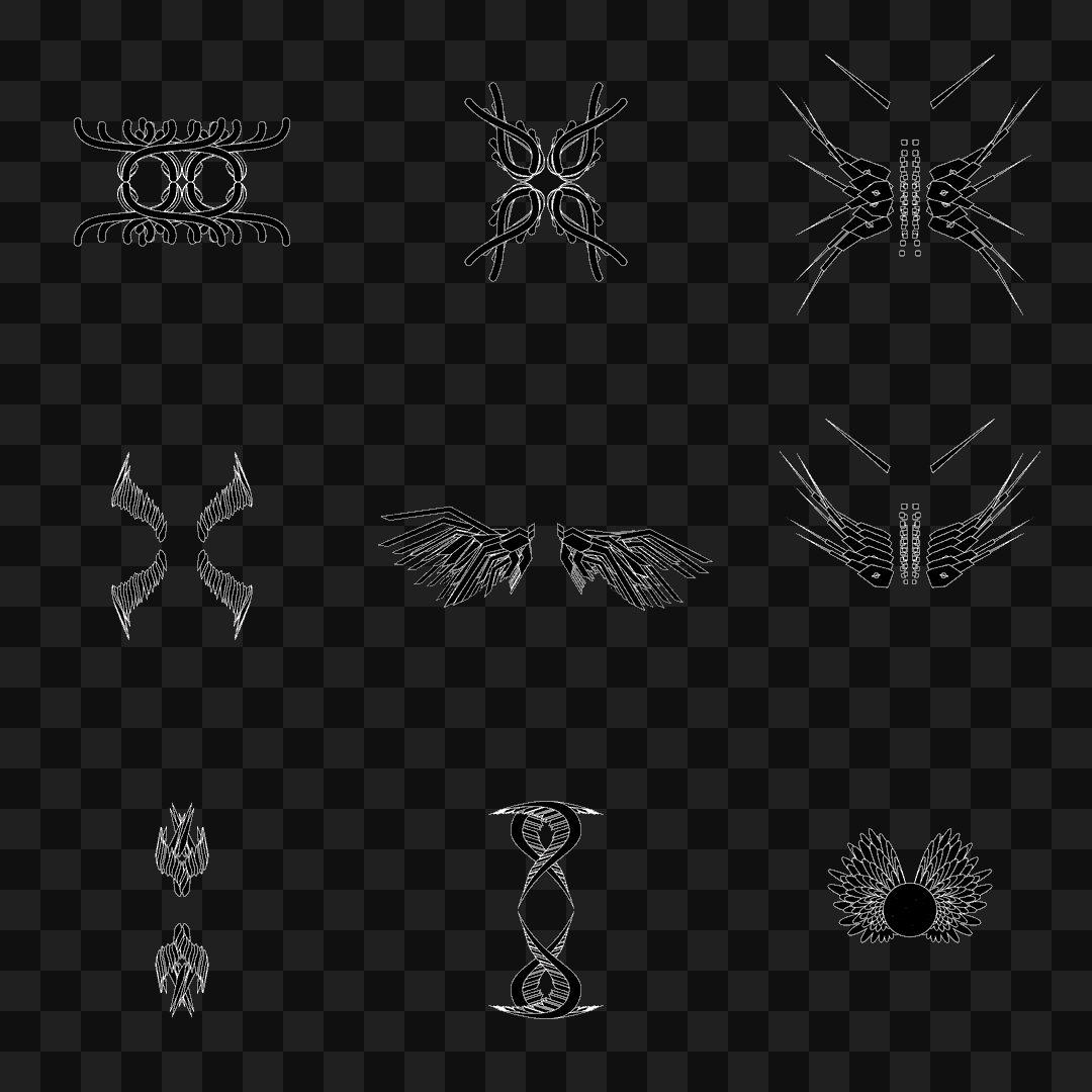 Alpha flap wingset asset pack / 12 loops