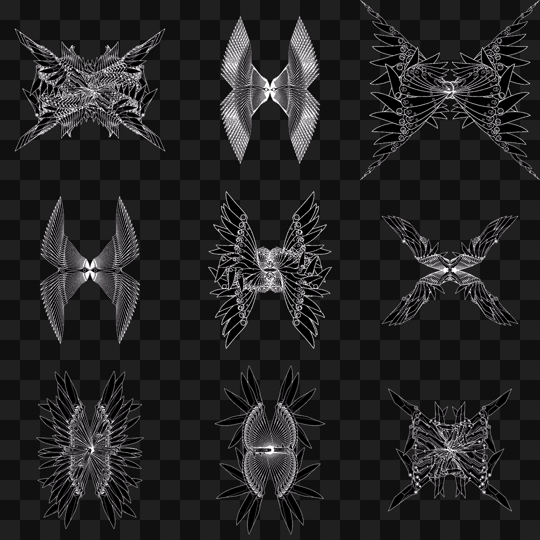 Blade flap wingset asset pack / 17 loops