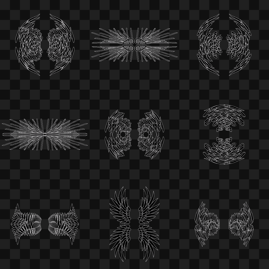 Eta flap wingset asset pack / 11 loops