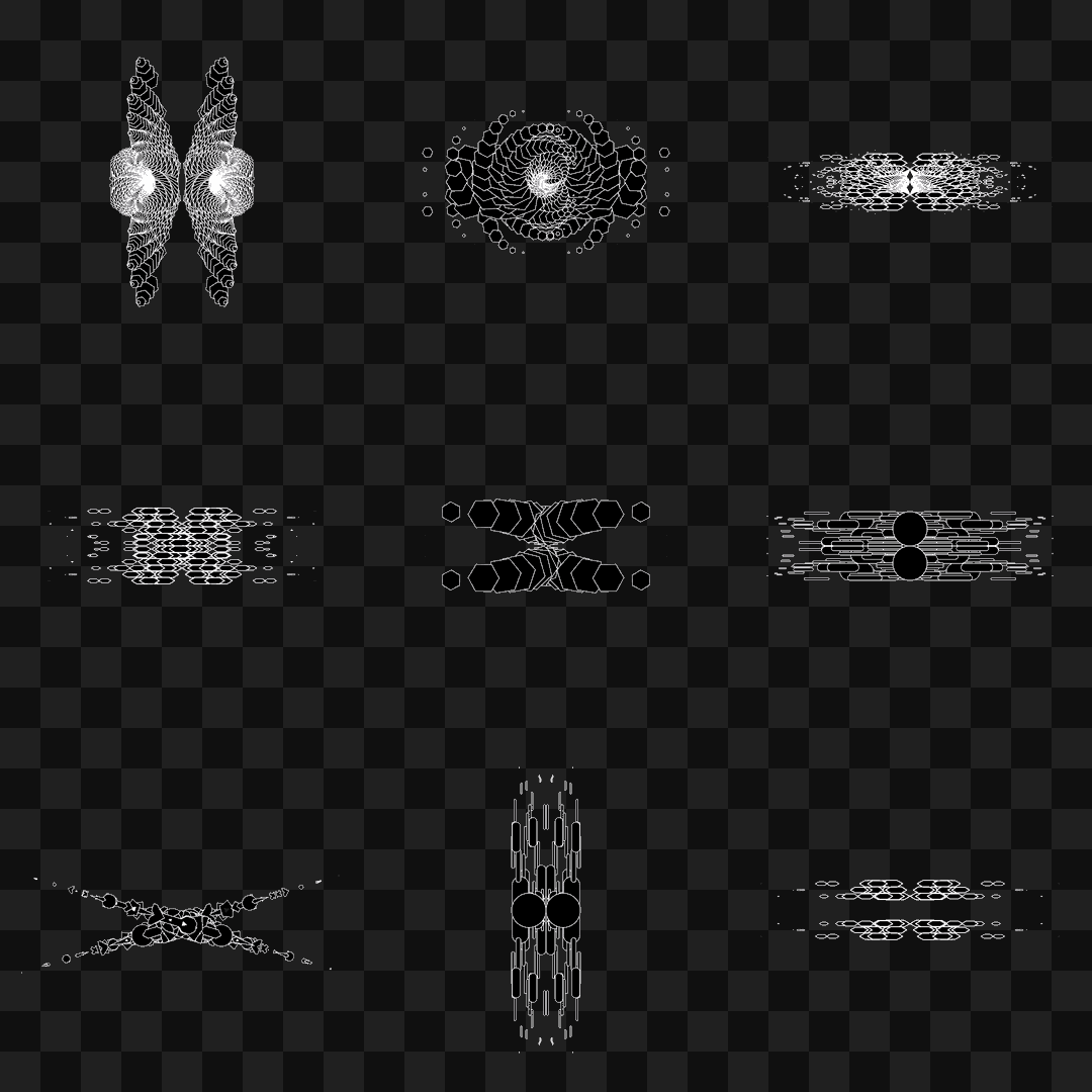 Alpha frag quad wingset asset pack / 11 loops