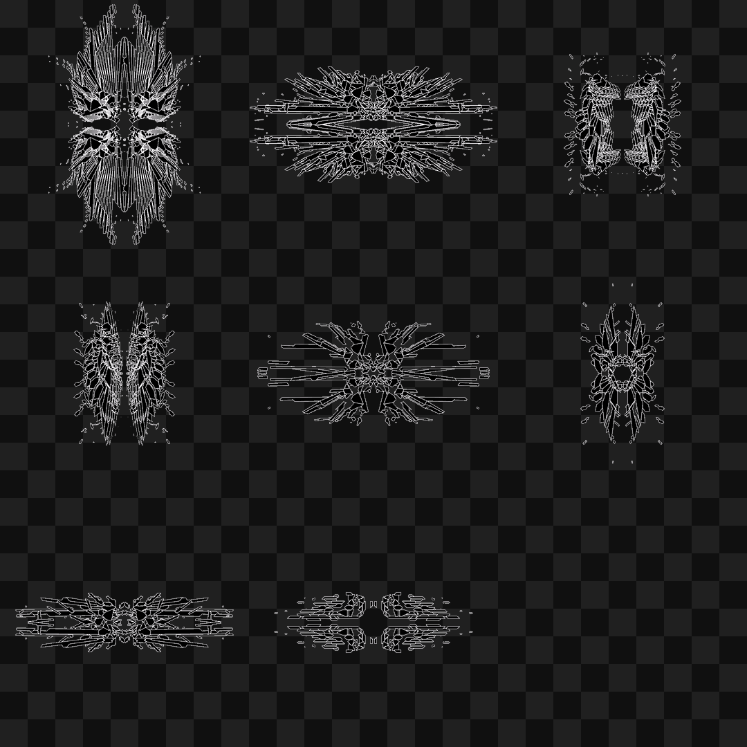 Gamma frag quad wingset asset pack / 8 loops