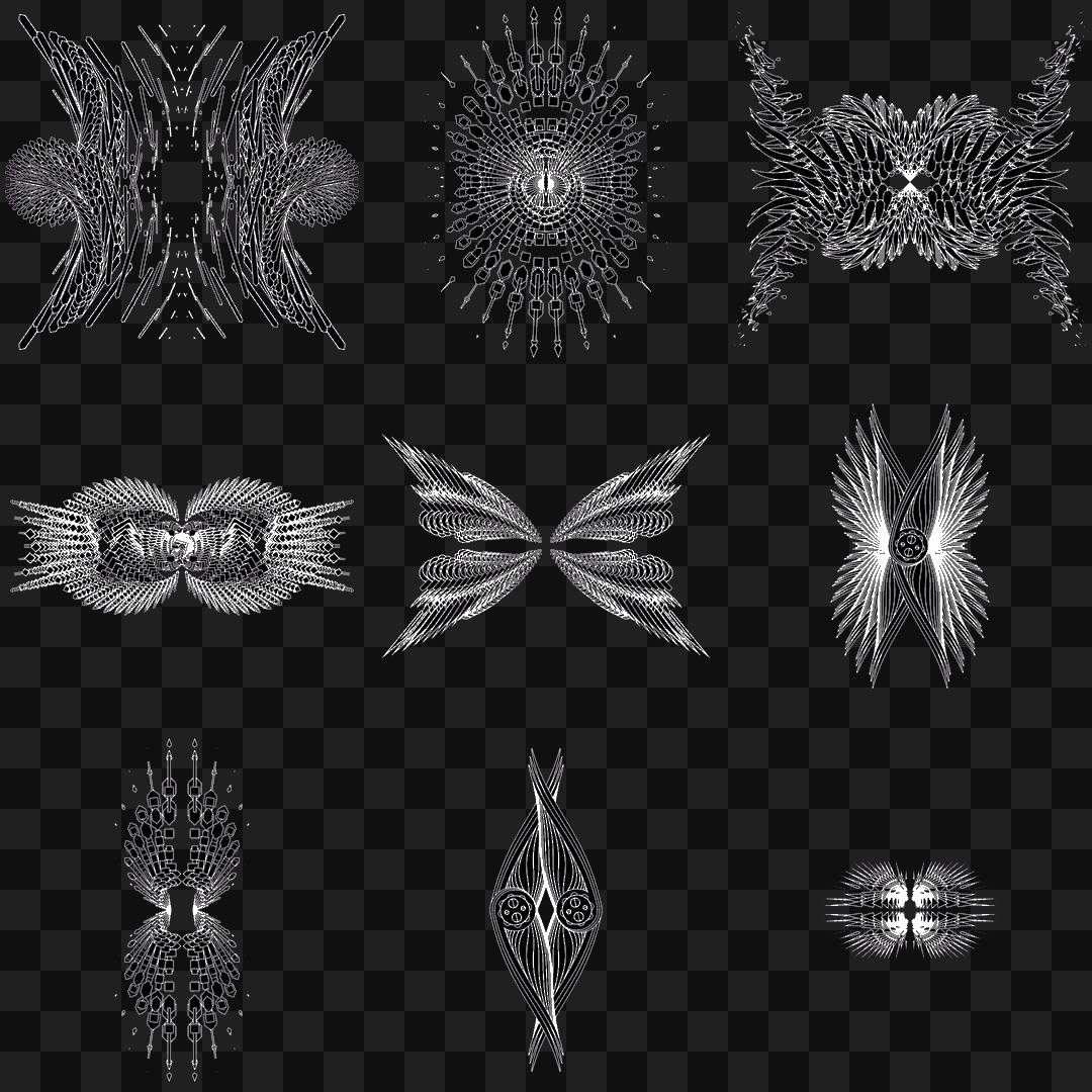 Iota frag quad wingset asset pack / 9 loops