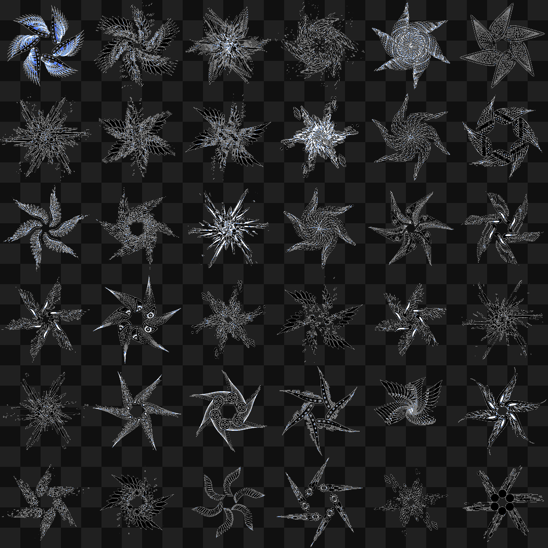 Frag star wingset asset bundle / 42 loops