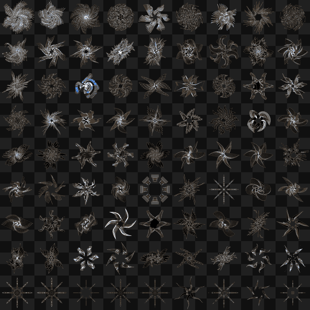 Star wingset asset bundle / 82 loops