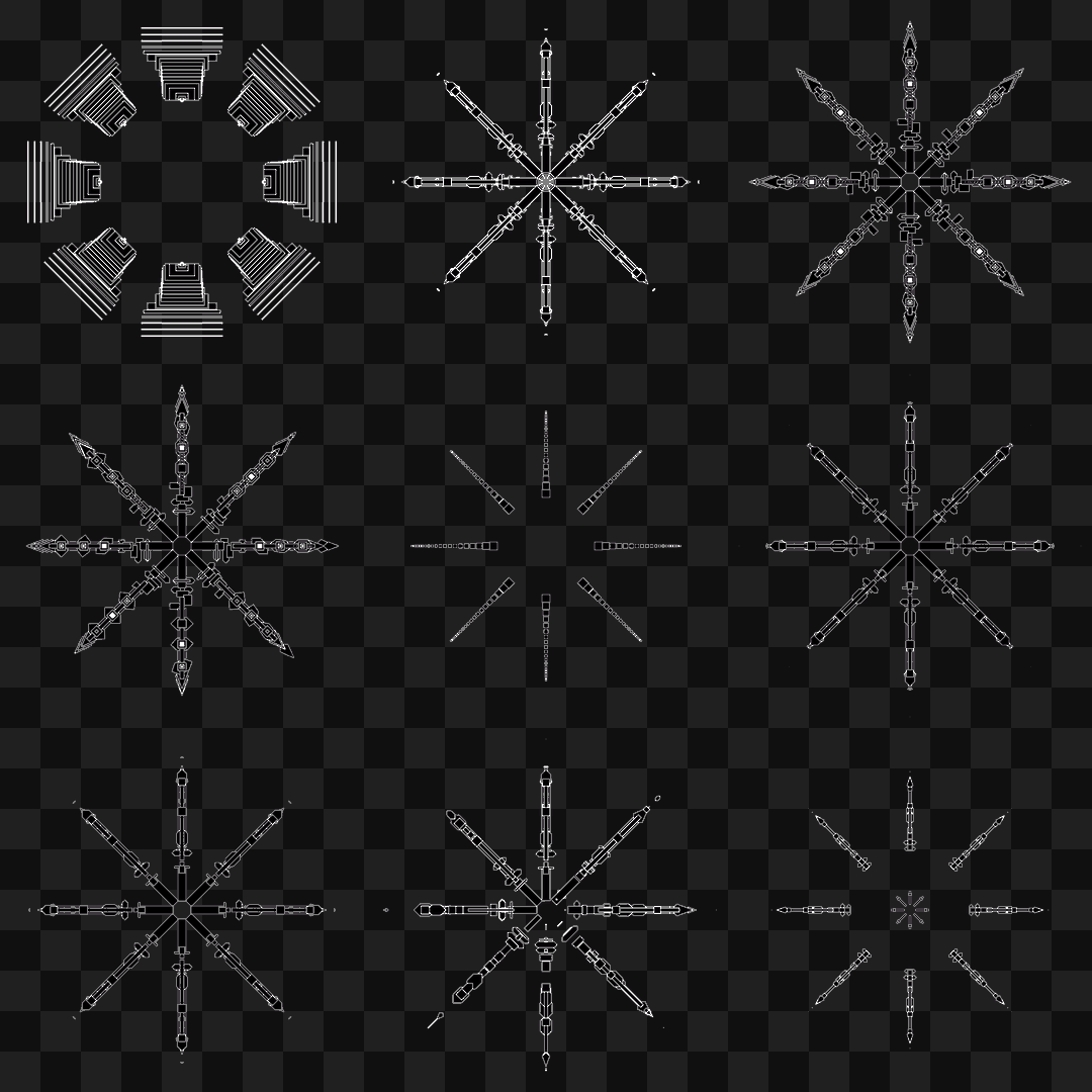Wheel star wingset asset pack / 10 loops