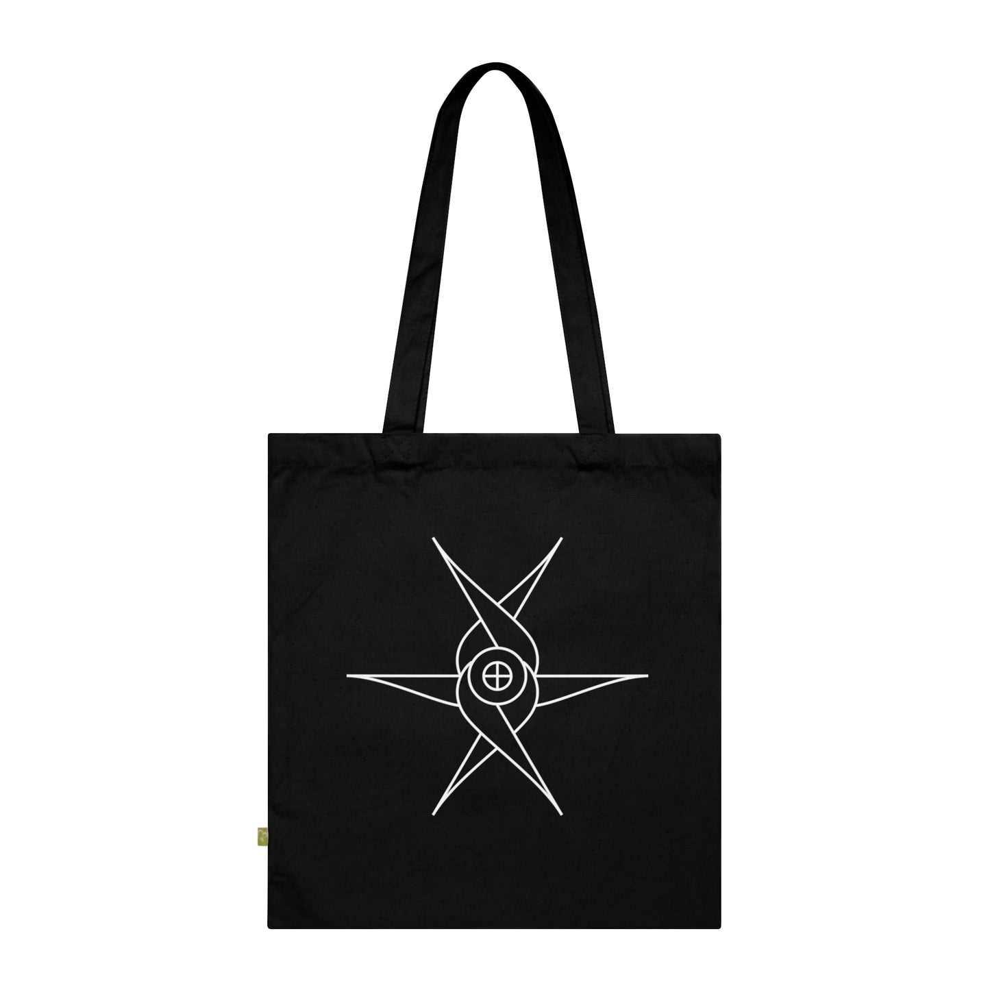 Angel glyph on tote bag