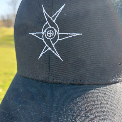Angel glyph embroidered on classic cap