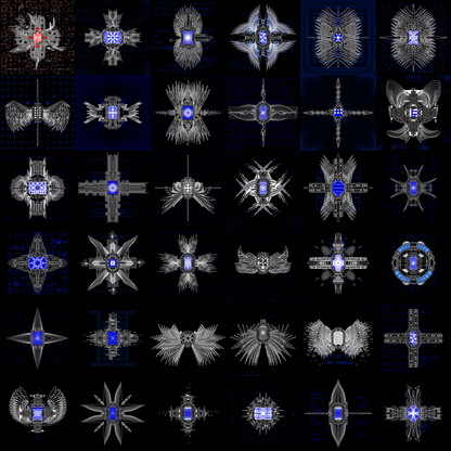 Cross screen angels bundle / 4 packs / 36 loops