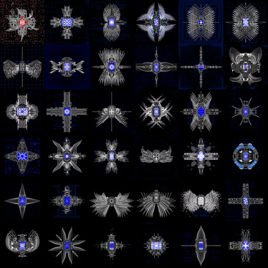 Cross screen angels bundle / 4 packs / 36 loops