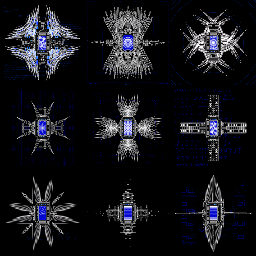 Sacred star screen angels pack / 9 loops