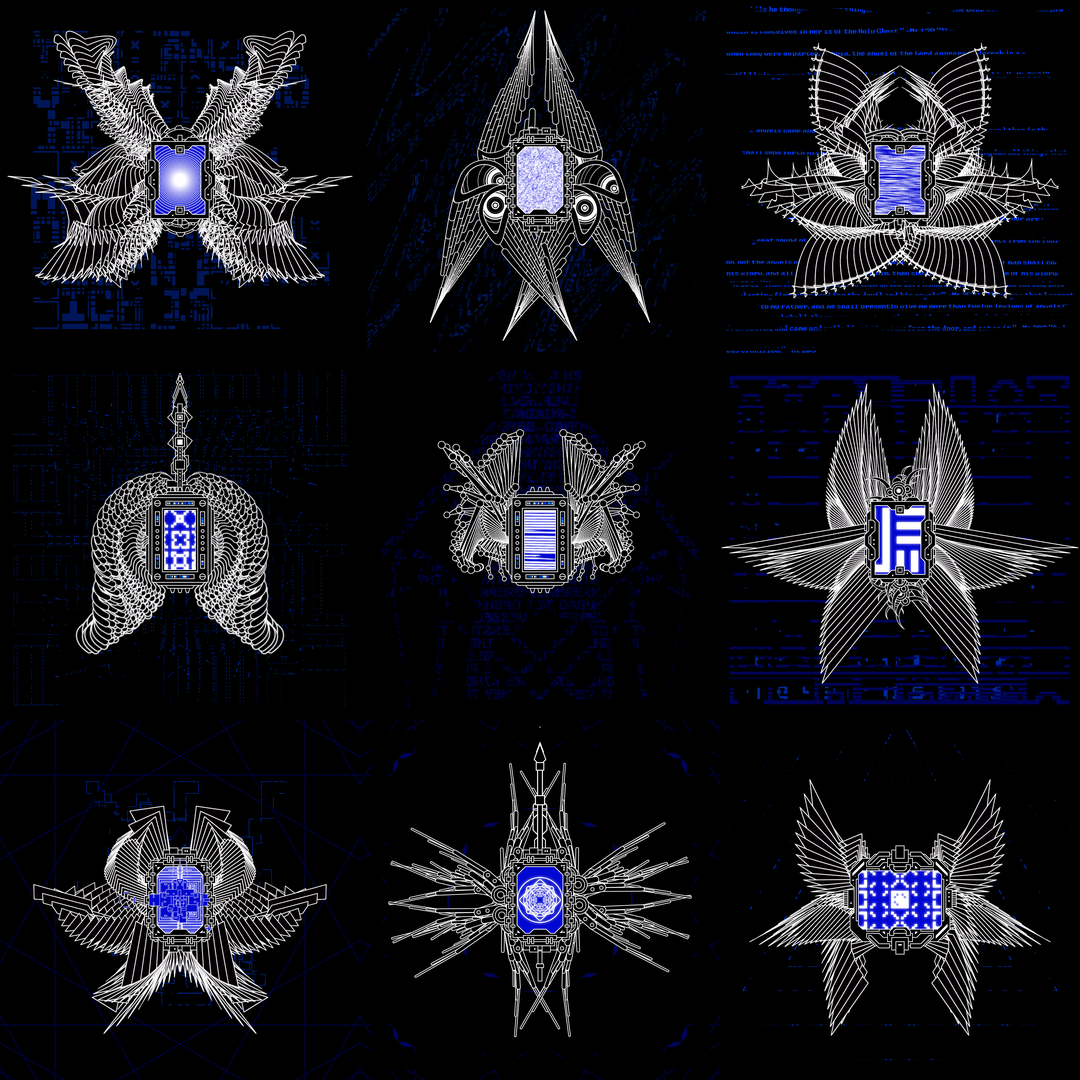 Blue screen angels pack / 9 loops