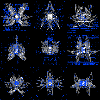Blue screen angels pack / 9 loops