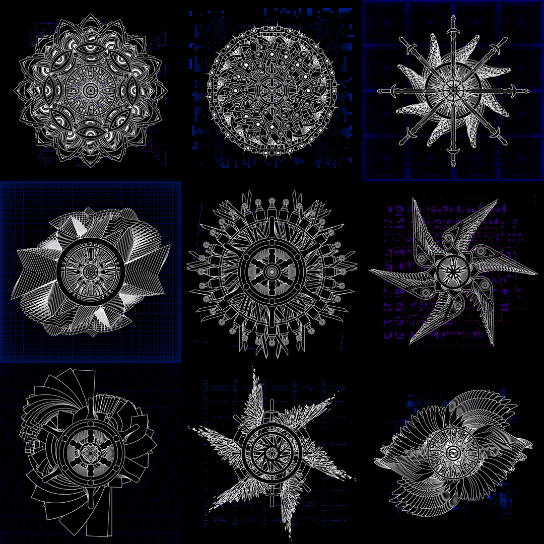 Electronic wheel angels pack / 9 loops
