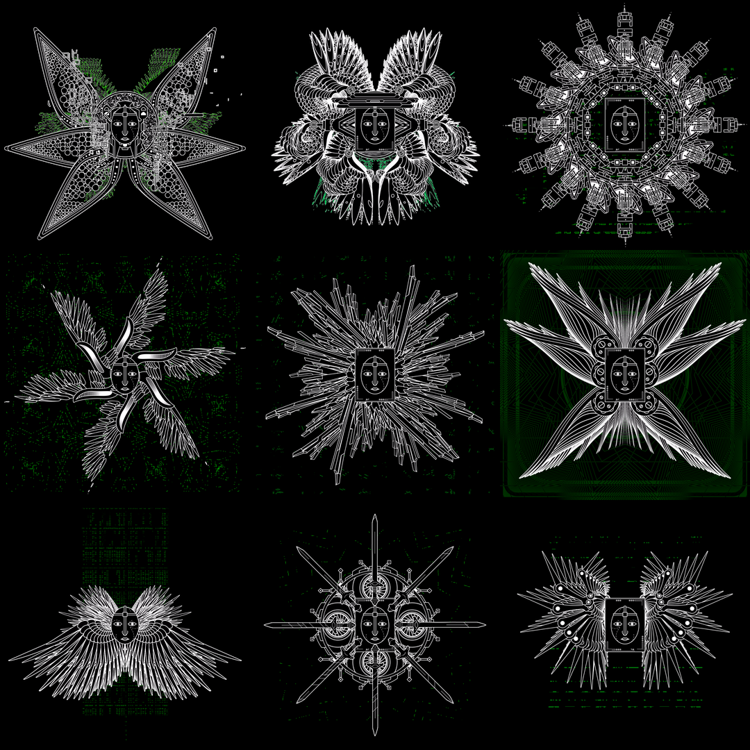Oval human angels pack / 9 loops