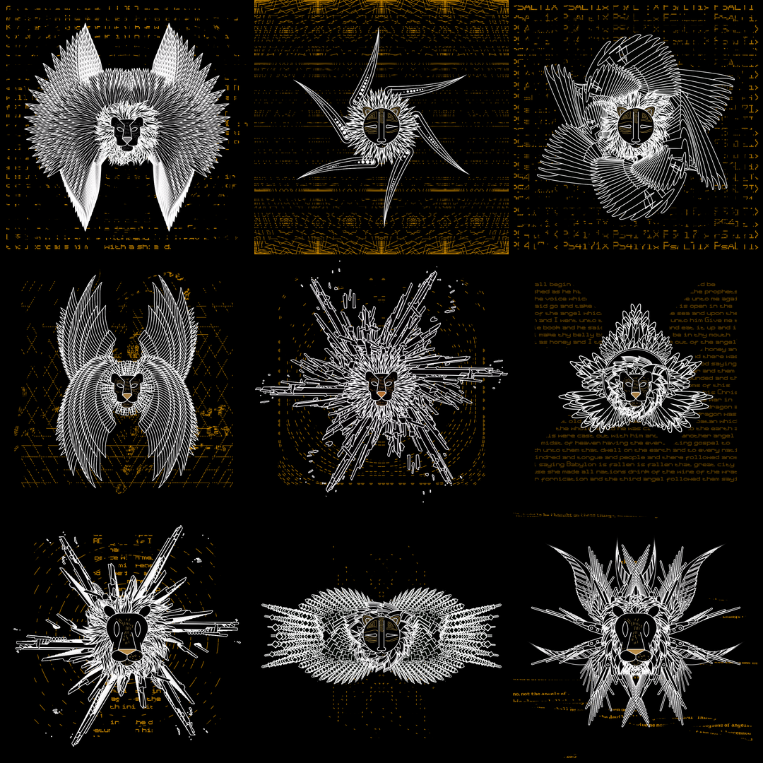 Masked lion angels pack / 9 loops