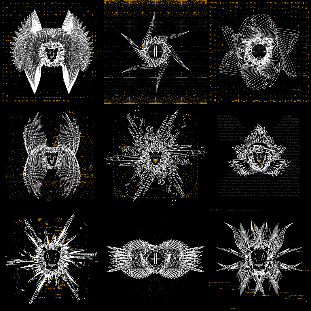 Masked lion angels pack / 9 loops