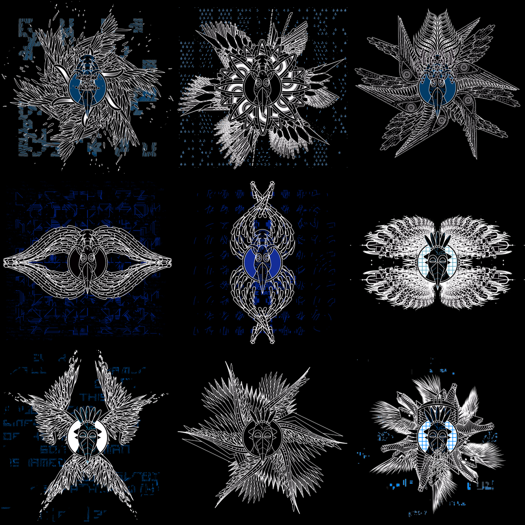 Masked bird angels pack / 9 loops