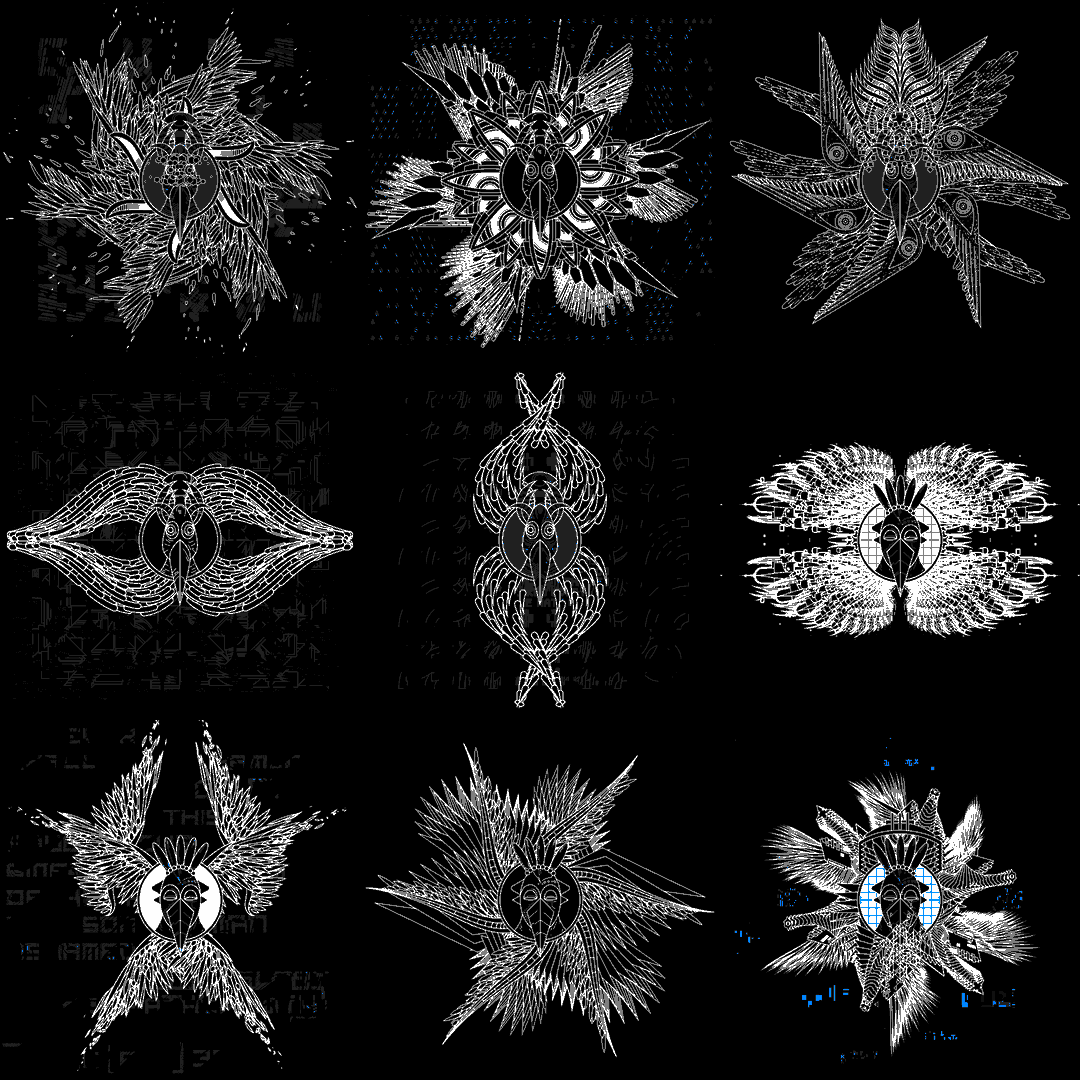 Masked bird angels pack / 9 loops