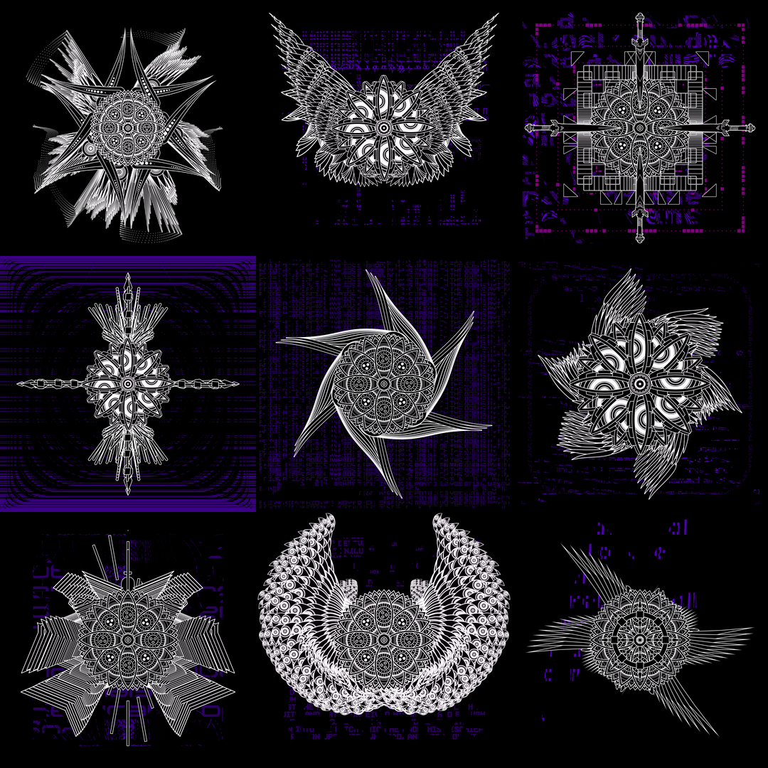 Rolled eye angels pack / 9 loops