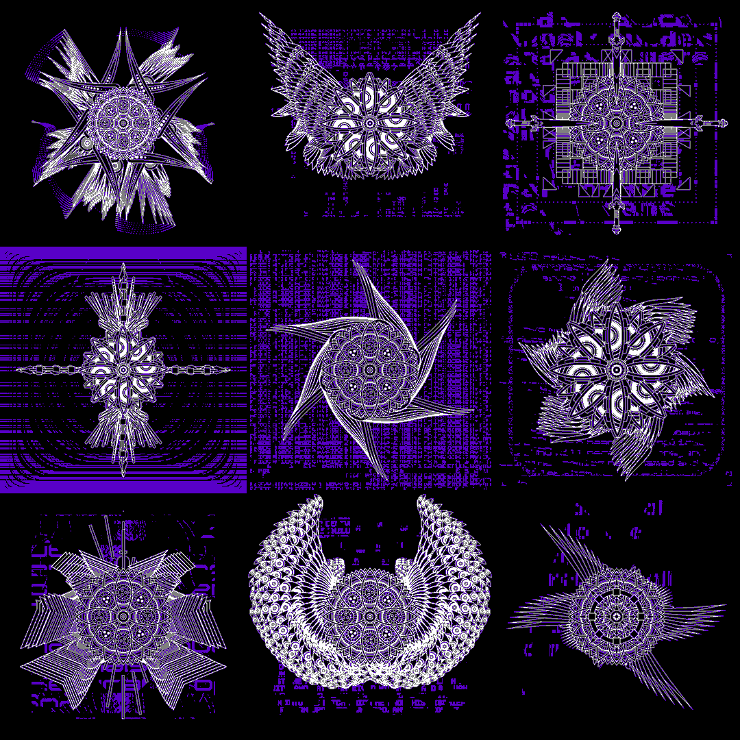 Rolled eye angels pack / 9 loops
