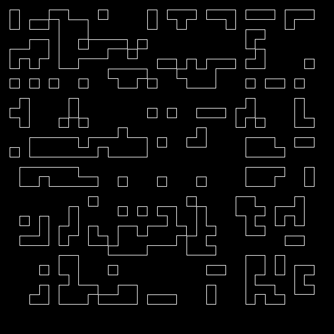 Block fat square asemic asset pack / 69 loops