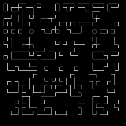 Block fat square asemic asset pack / 69 loops