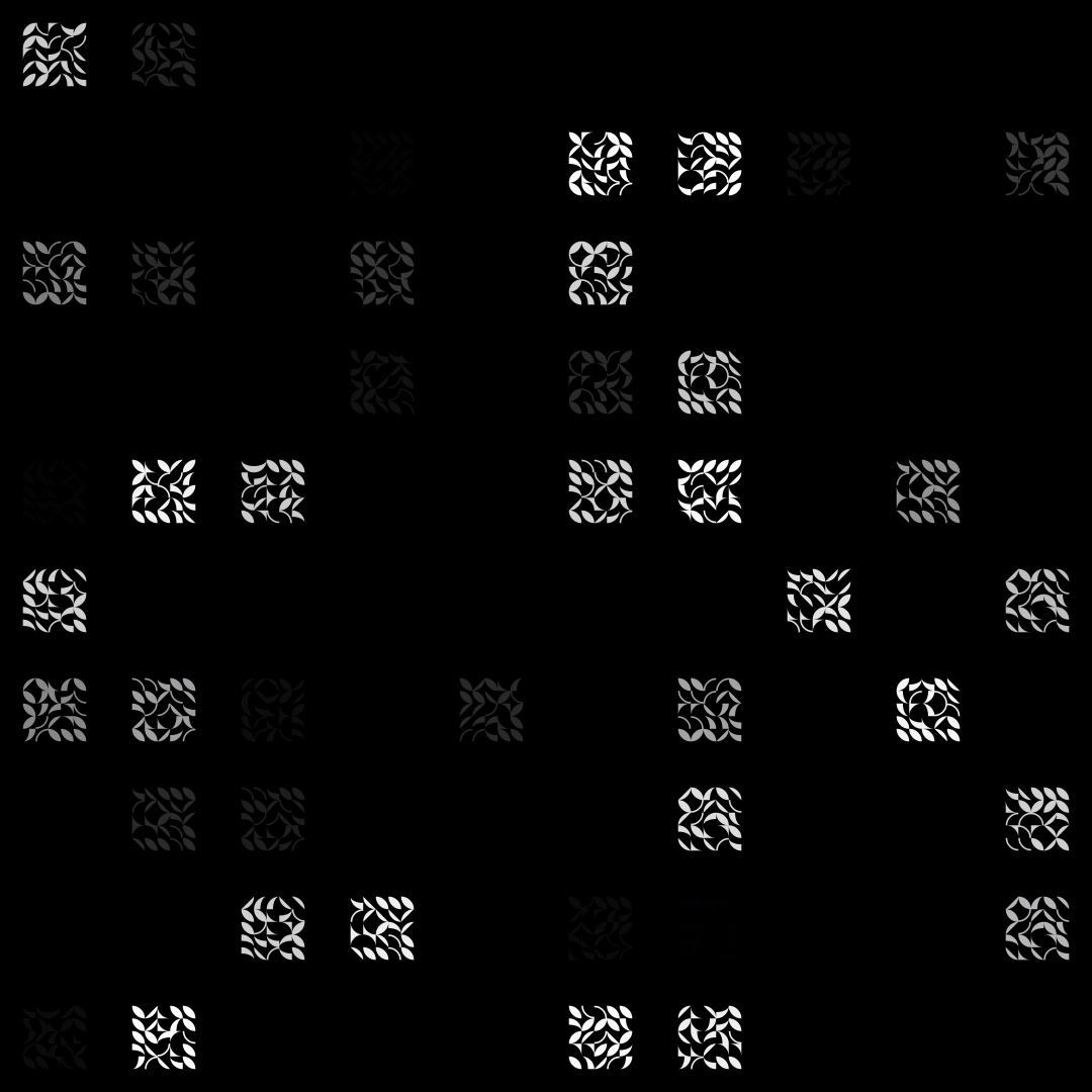 Block fat square asemic asset pack / 69 loops