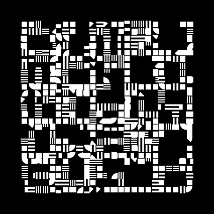 Block fat square asemic asset pack / 69 loops
