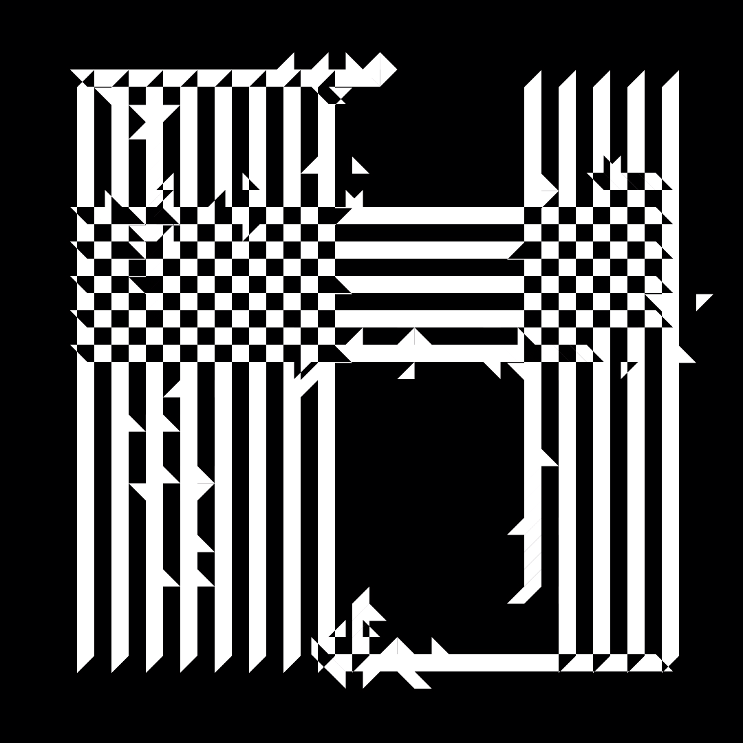 Block fat square asemic asset pack / 69 loops