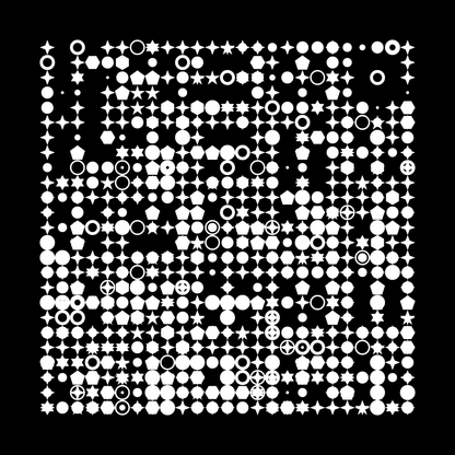 Block fat square asemic asset pack / 69 loops