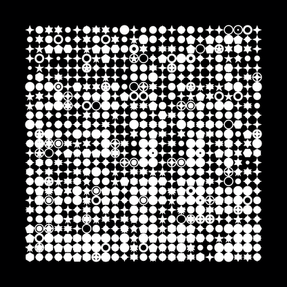 Block fat square asemic asset pack / 69 loops