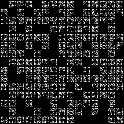 Block fat square asemic asset pack / 69 loops