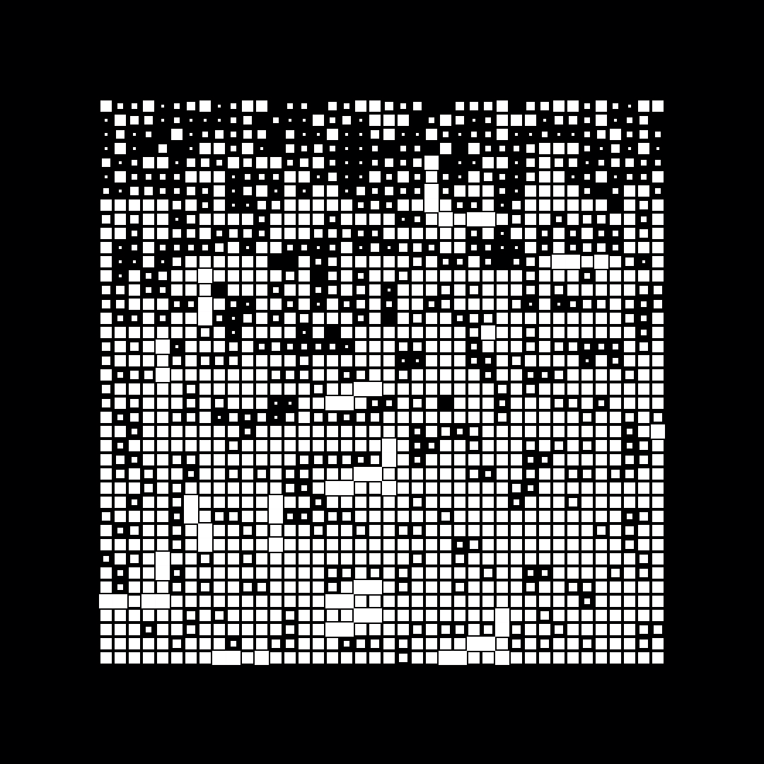 Block fat square asemic asset pack / 69 loops